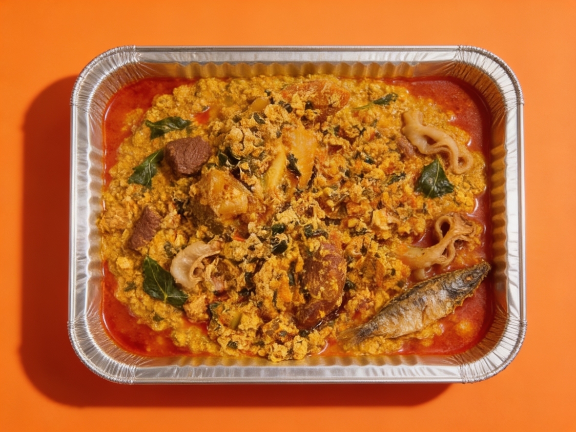 Egusi Soup with assorted meat